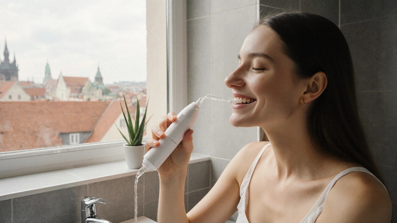 Jak efektivně čistit zuby ústní sprchou - praktický návod