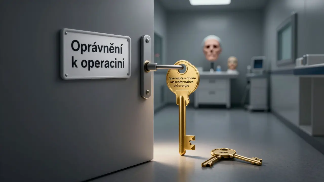 Zlatý klíč specializace otevírá dveře k oprávnění provádět chirurgické zákroky.
