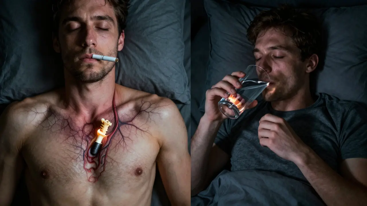 Kontrast mezi kouřičem a zdravým pacientem při hojení zubního implantátu.