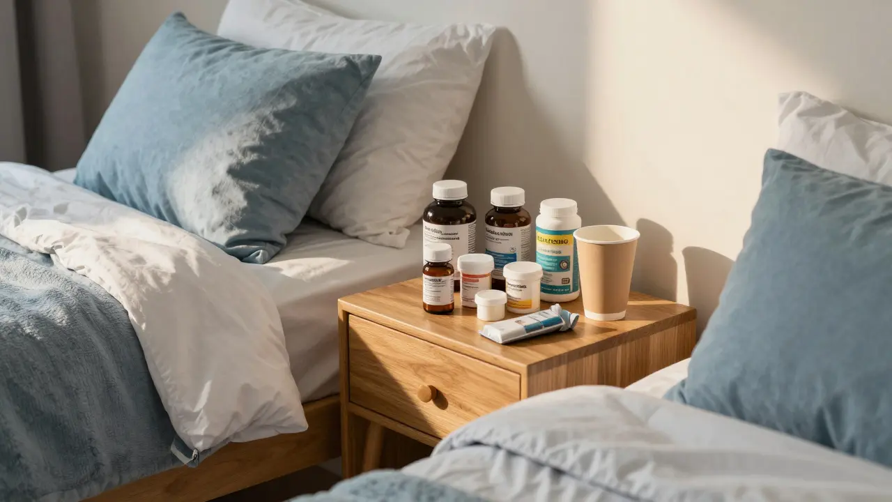 Přípravený pokoj pro domácí zotavení s vybavením