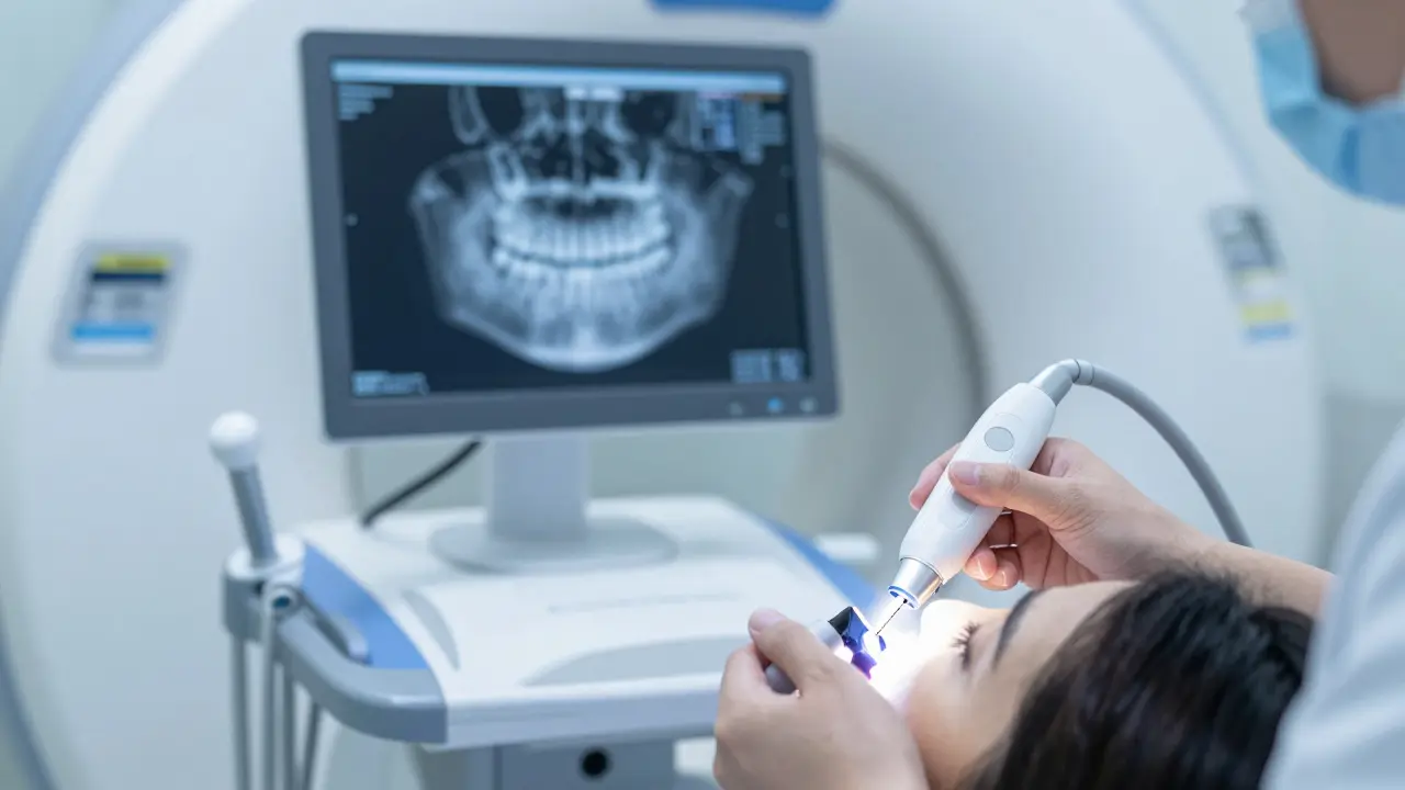 Diagnostika prasklého zubu pomocí světelné transiluminace