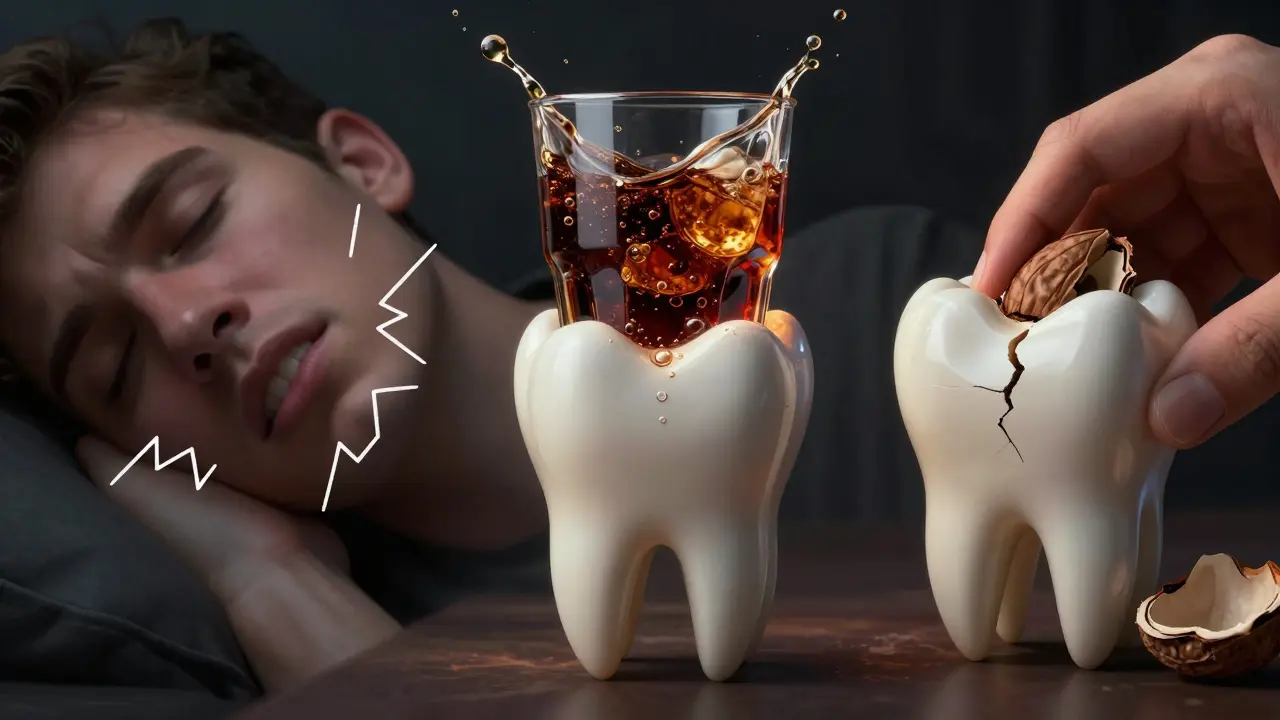 Příčiny poškození zubů: skřípání, kyseliny a tvrdé potraviny
